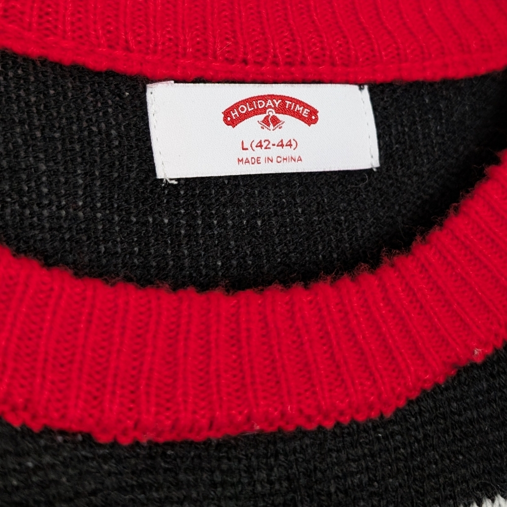 Holiday Time Straight Outta North Pole Light Up Ugly Christmas Sweater L - Picture 5 of 5